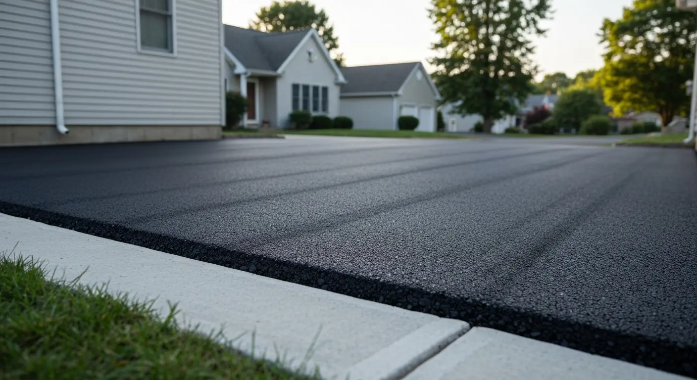 Asphalt driveway paving