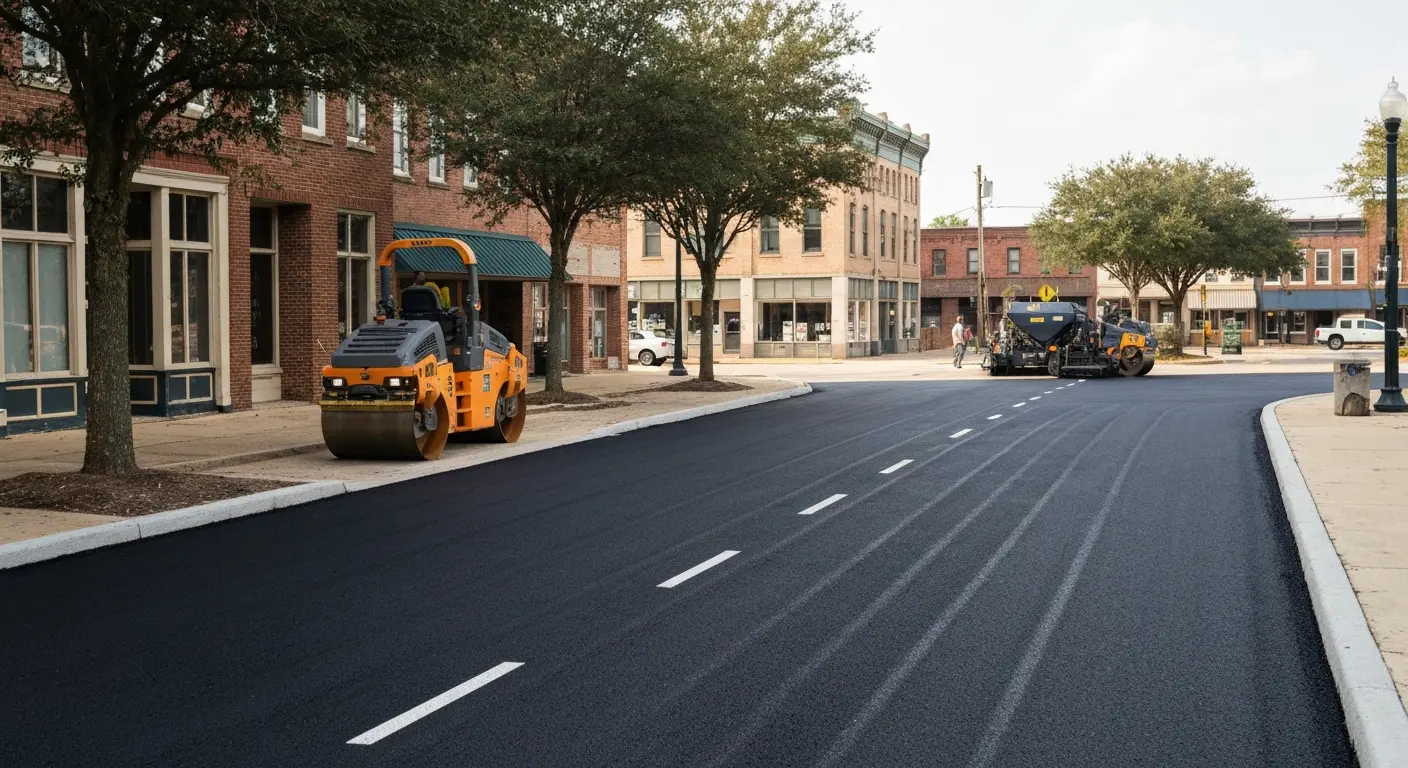Asphalt paving service