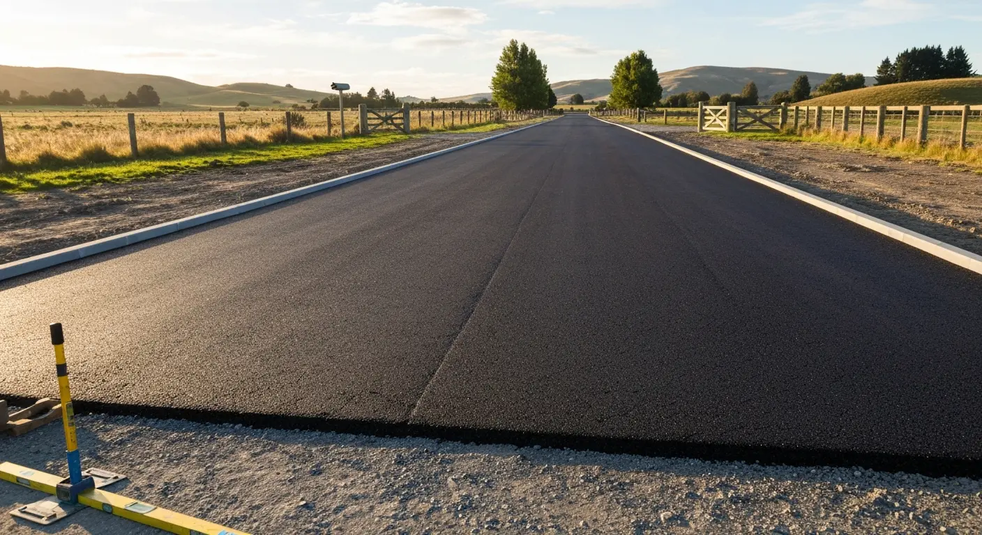 Rural driveway paving
