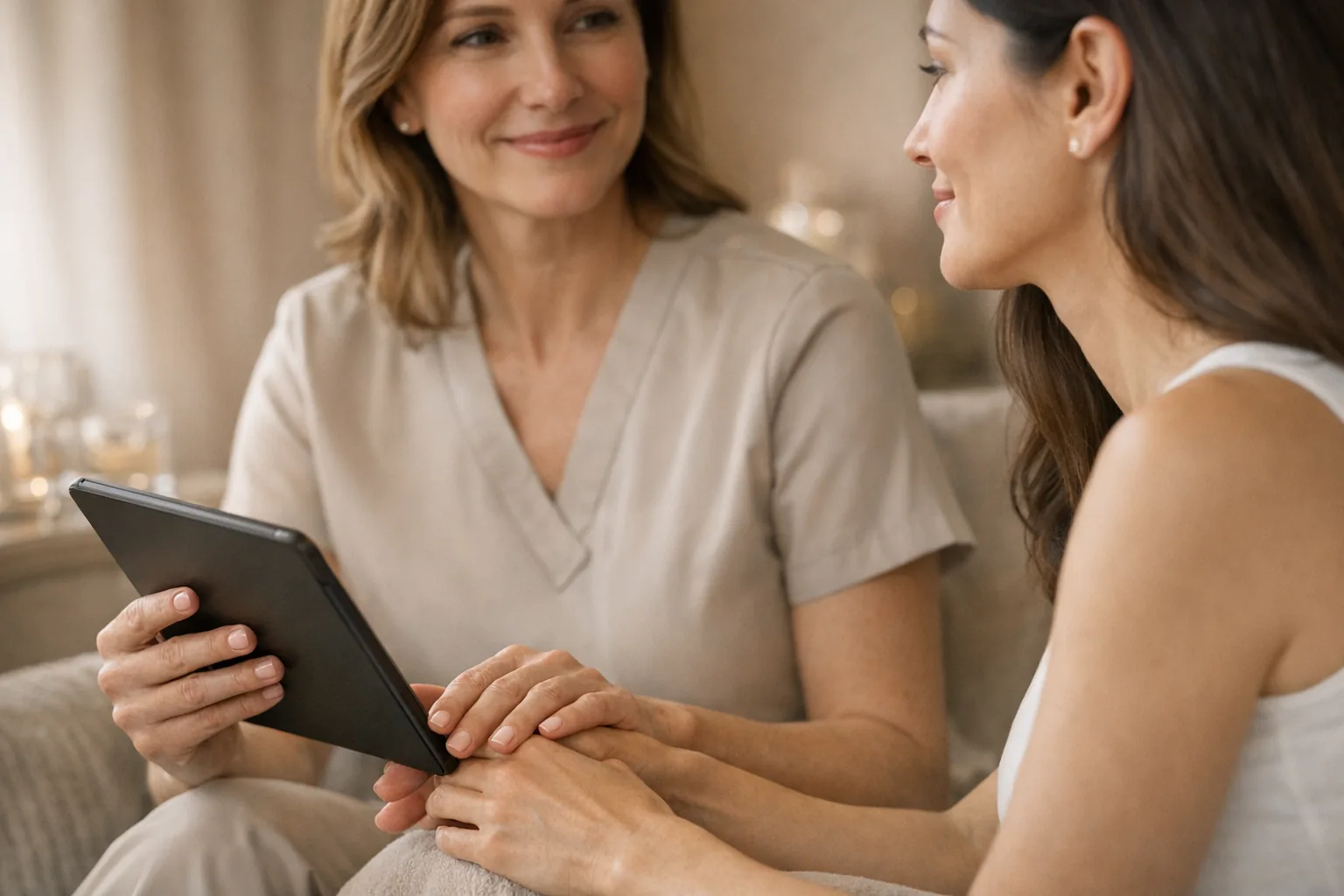 Med spa provider consultation scene