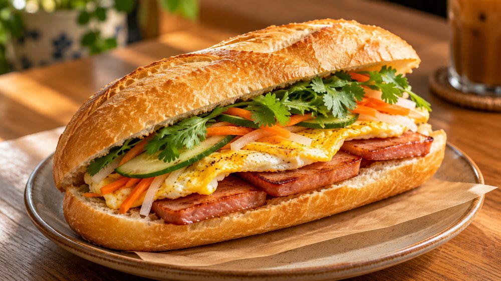 Spam and egg bánh mì