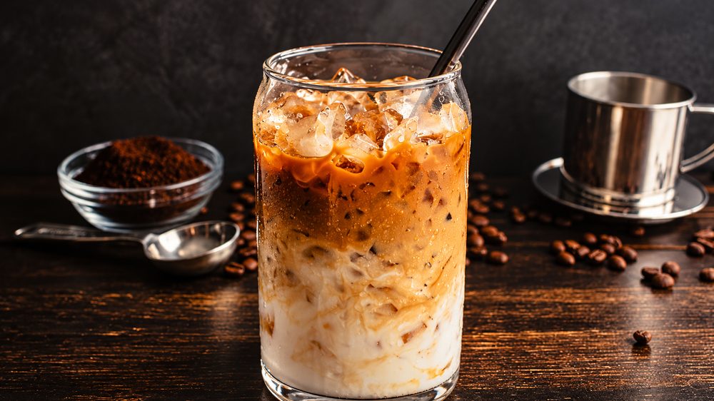 Vietnamese iced coffee with condensed milk
