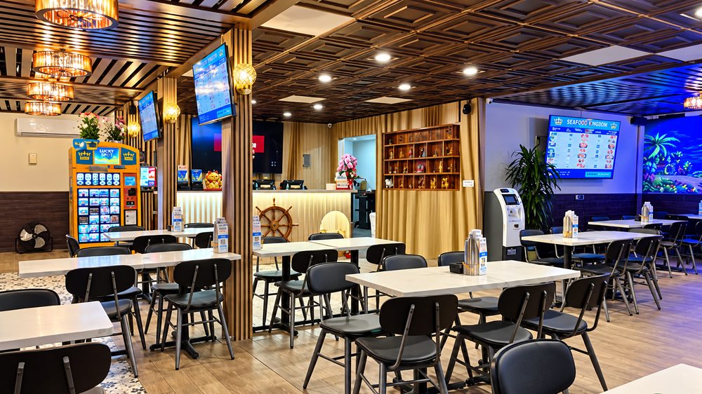 KENO screens inside Café Galang