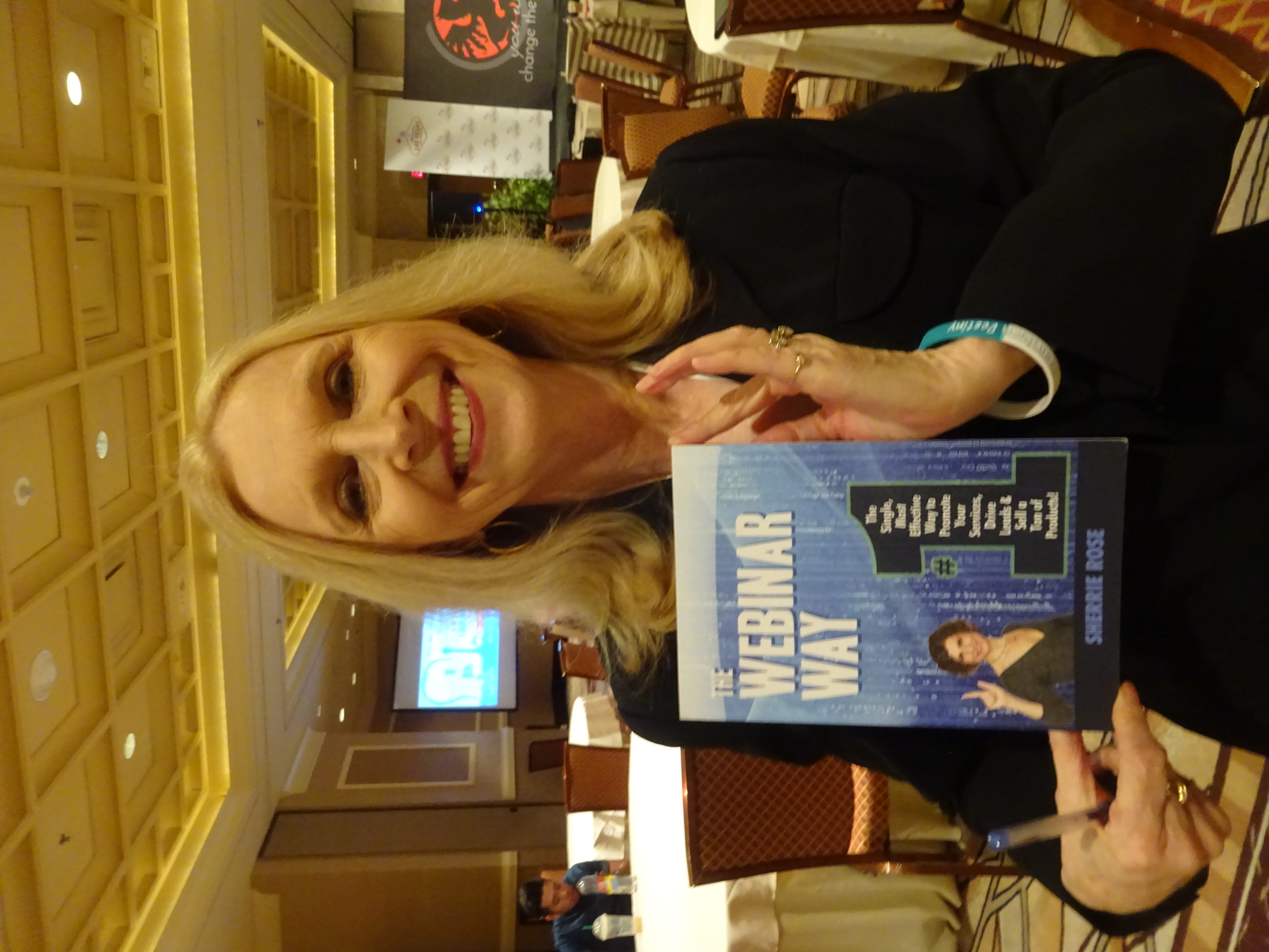 Photo of book, The Webinar Way by Sherrie Rose, author