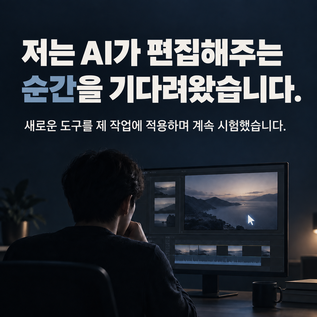 저는 AI가 편집해주는 순간을 기다려왔습니다. 새로운 도구를 제 작업에 적용하며 계속 시험했습니다.