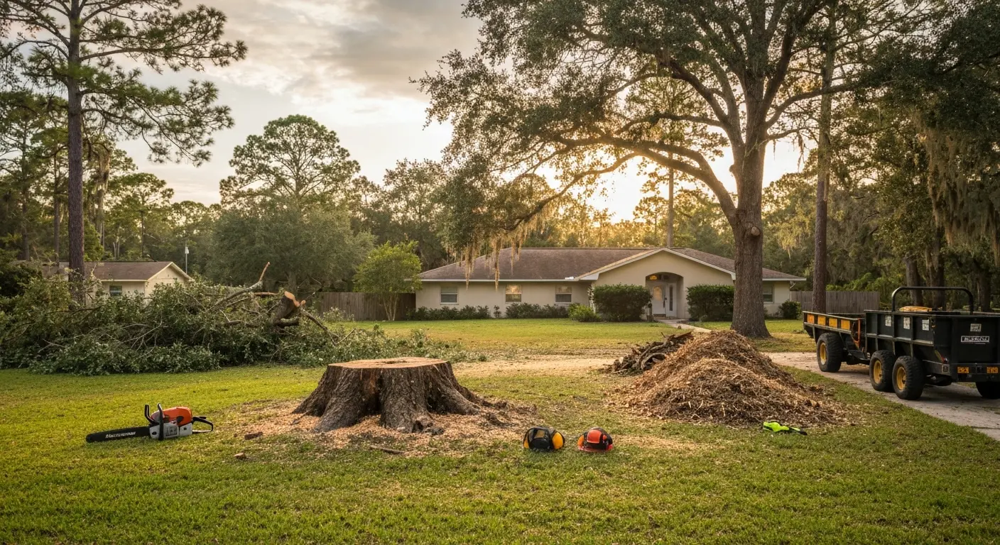Storm damage tree removal