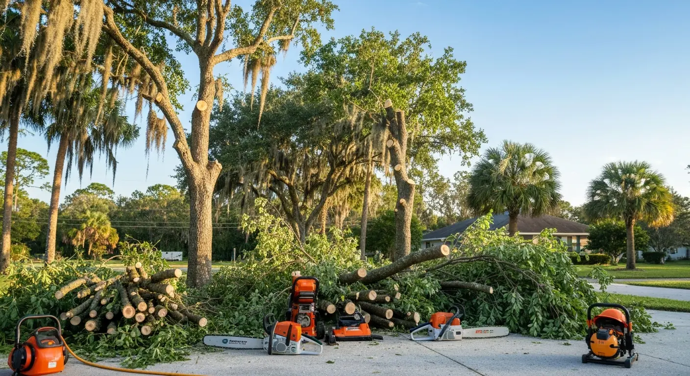 Pre-storm tree trimming service