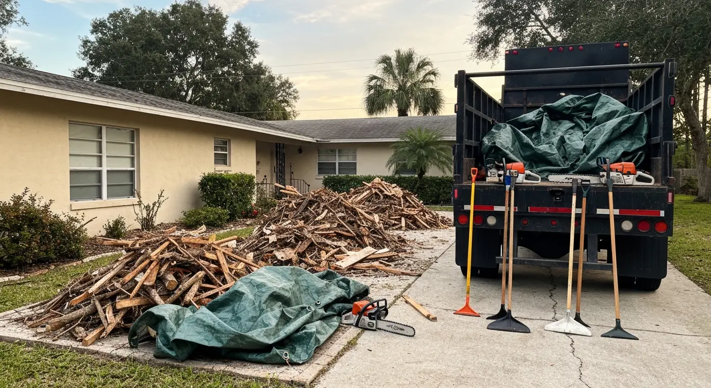 Storm damage cleanup