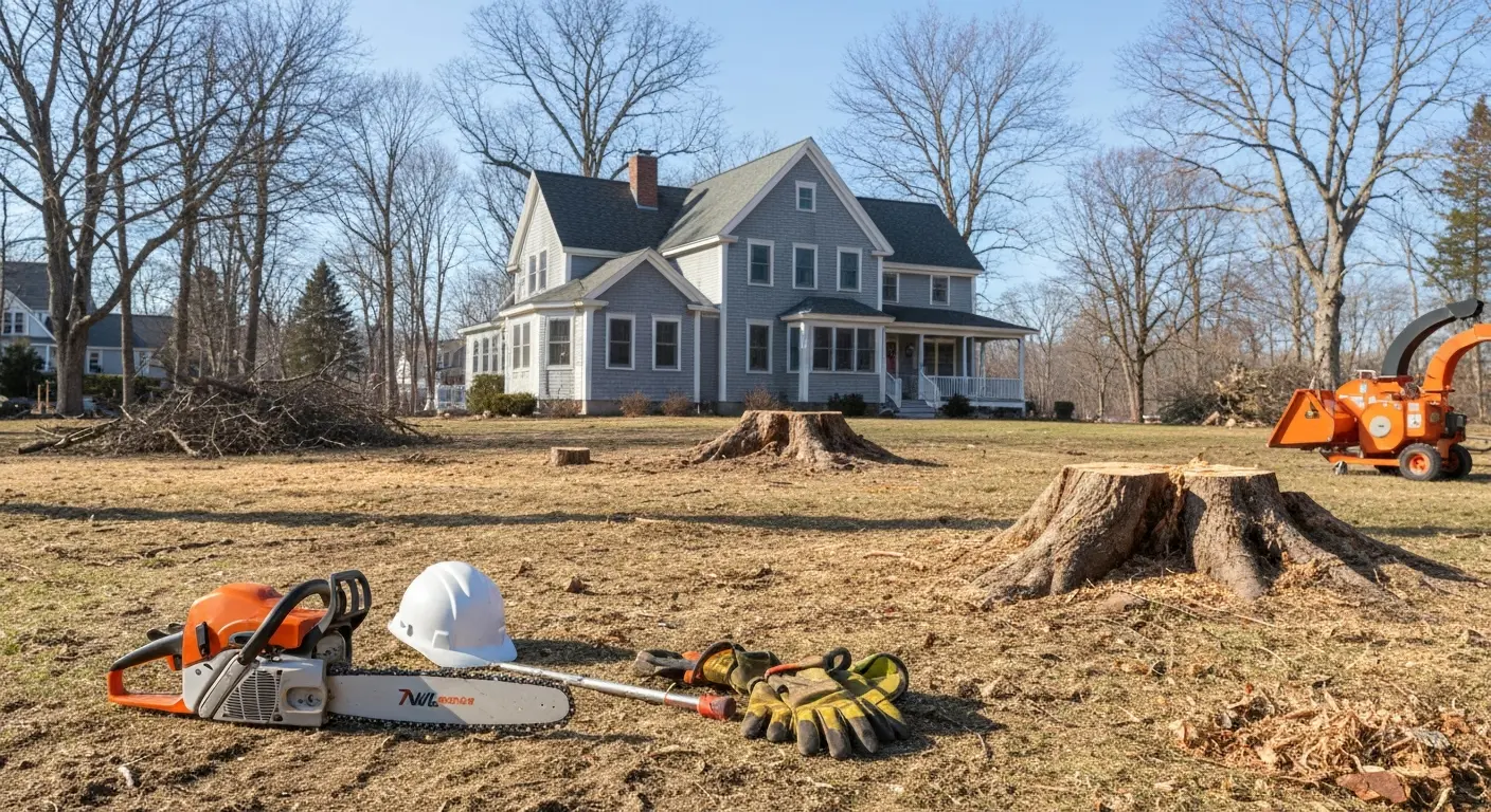 Tree removal in progress