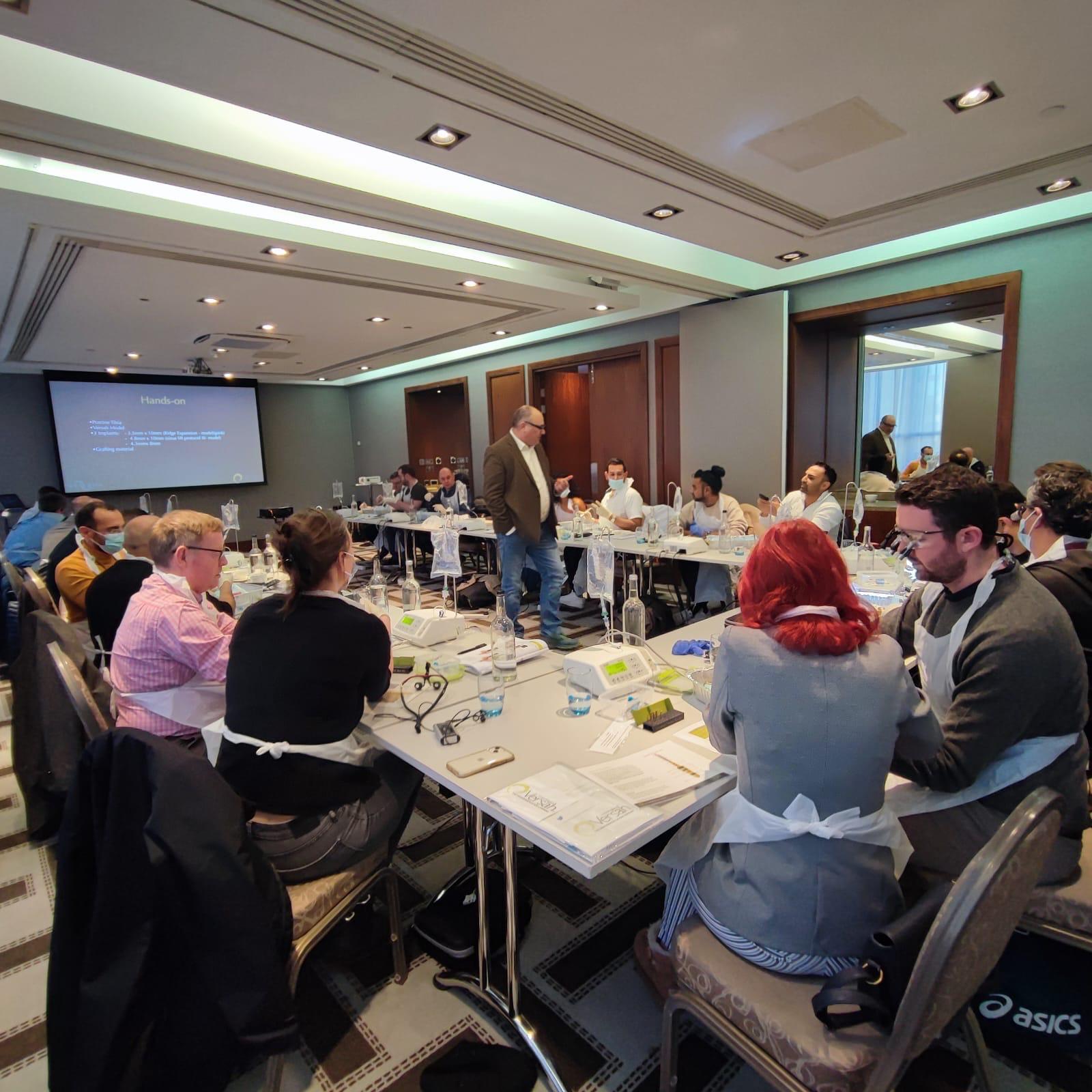 Hands-on training session with delegates