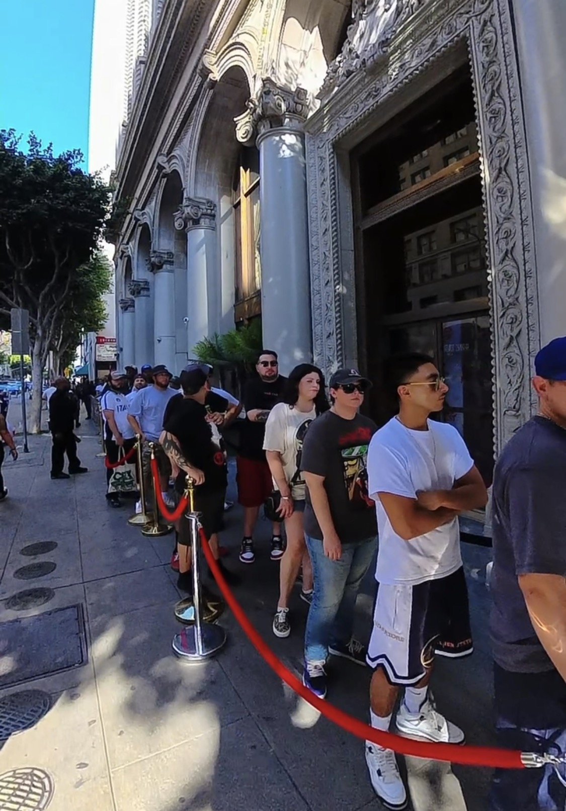 Guests lined up outside The Majestic in Downtown Los Angeles for an MES-produced activation