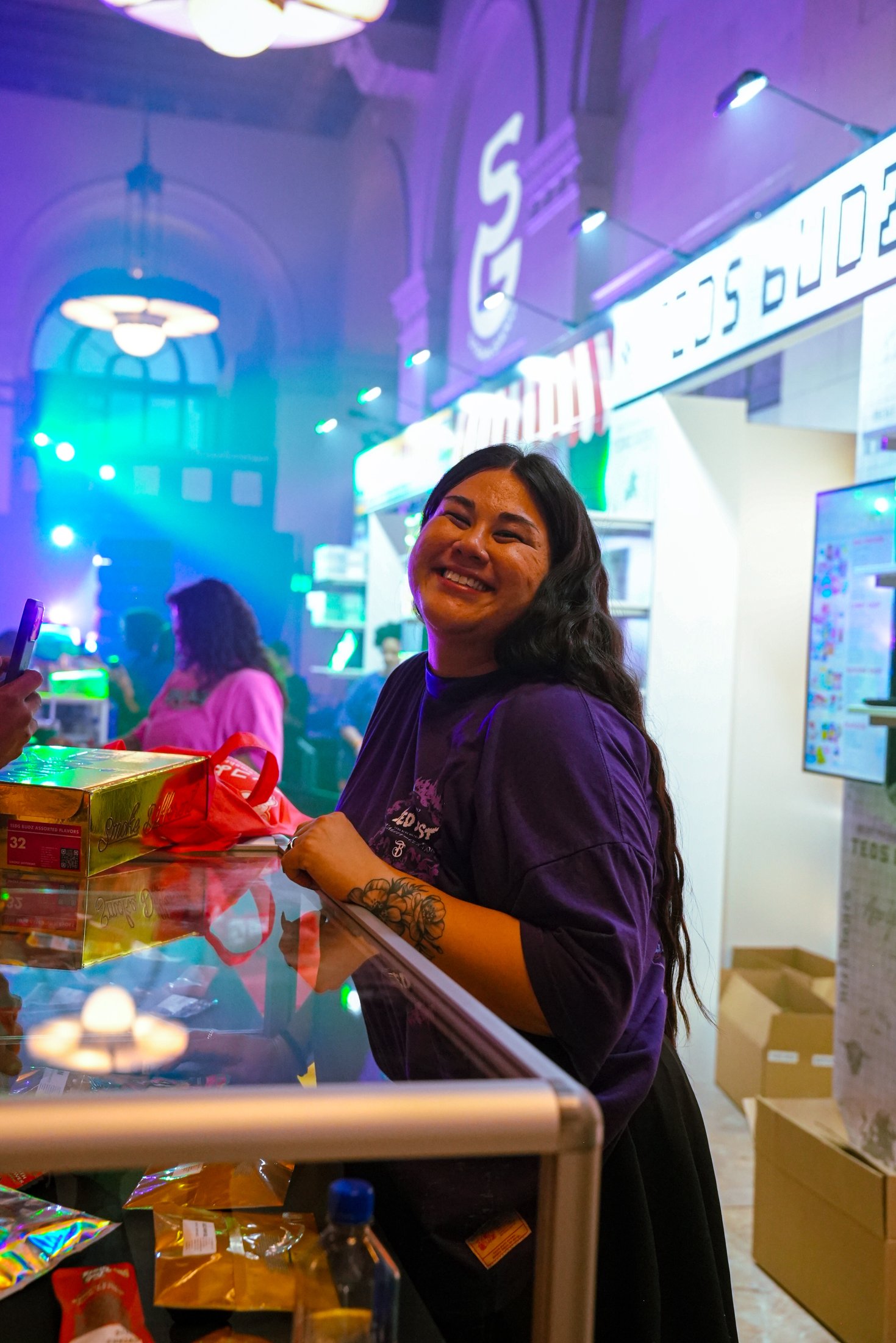 Staffed retail counter at TED FEST