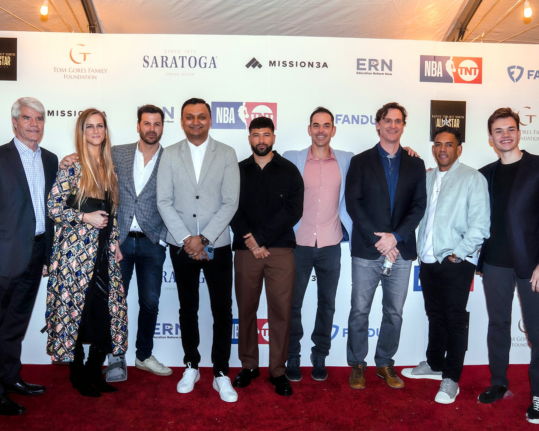 Red carpet press moment