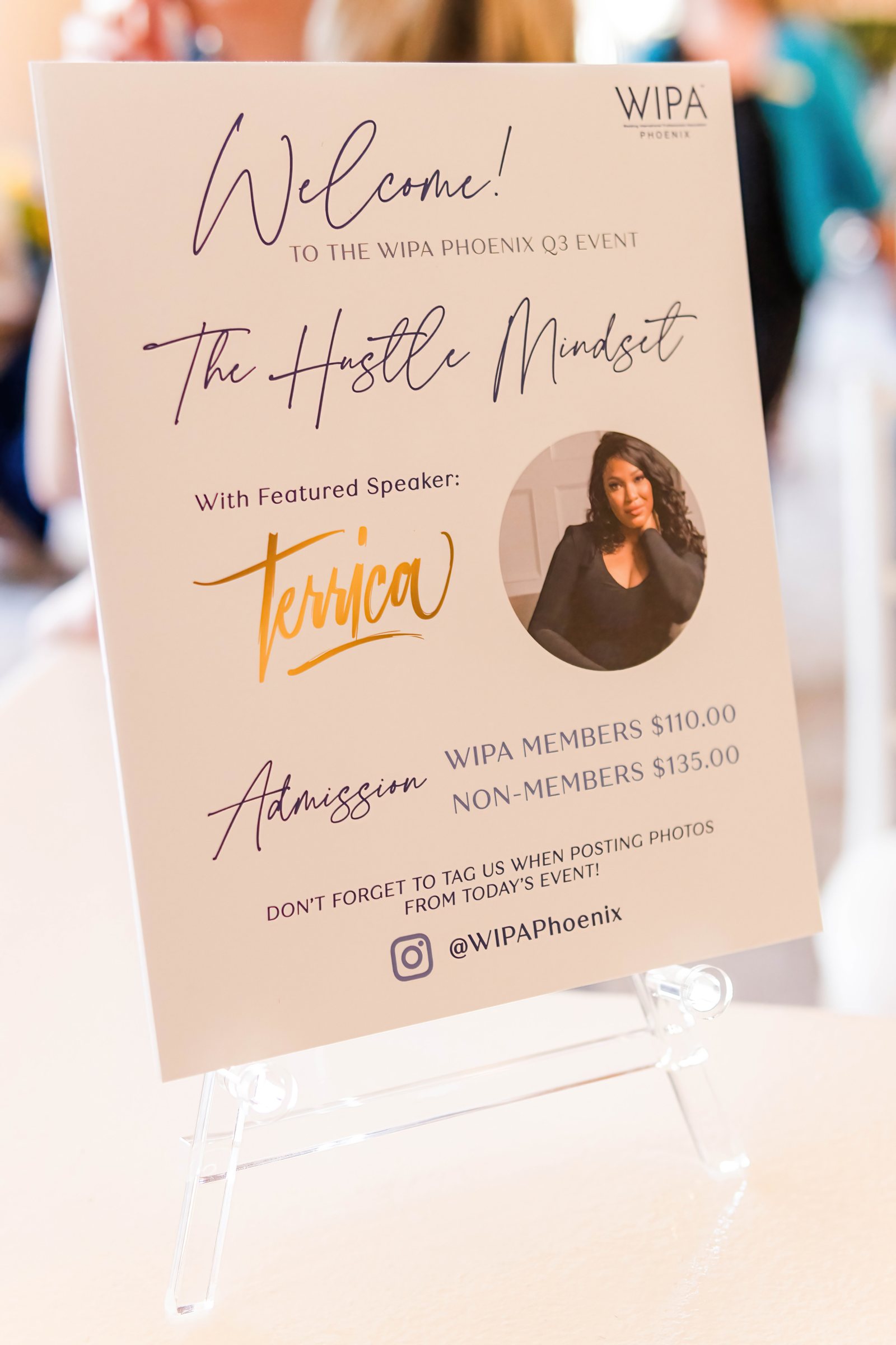 WIPA Phoenix Q3 welcome sign for The Hustle Mindset
