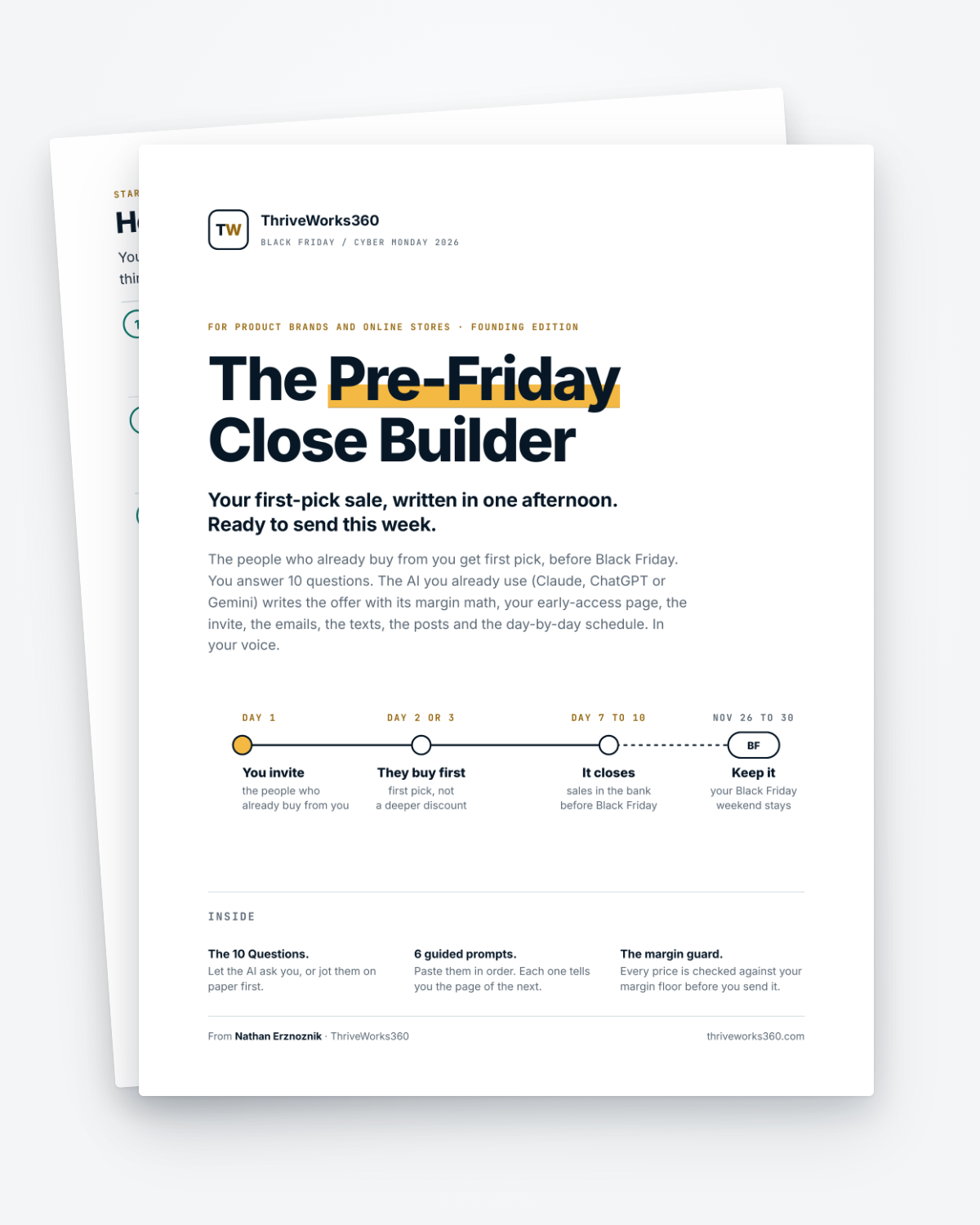 The Pre-Friday Close Builder cover