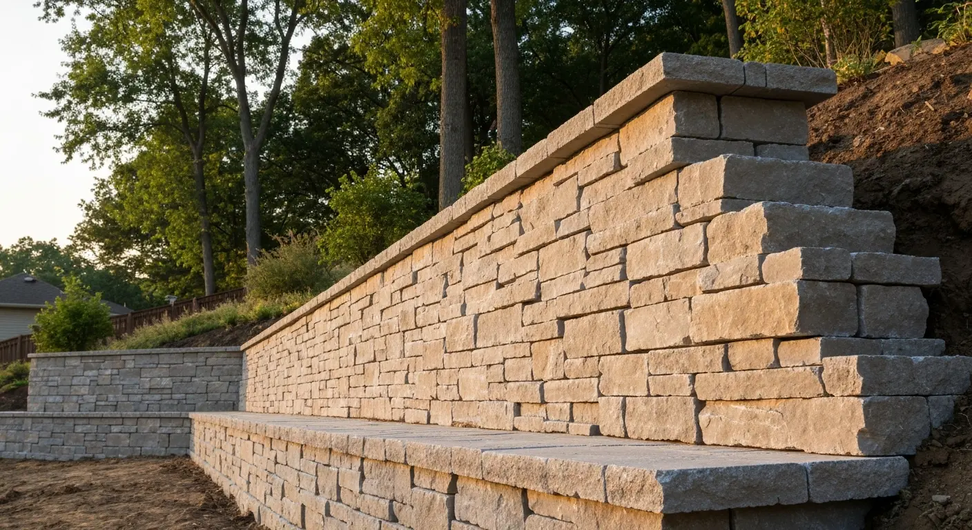 Retaining wall installation