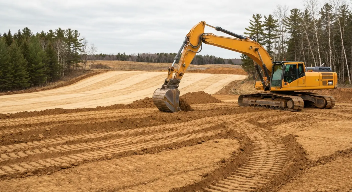Site excavation in Emily Minnesota
