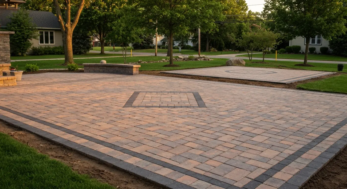 Paver patio installation