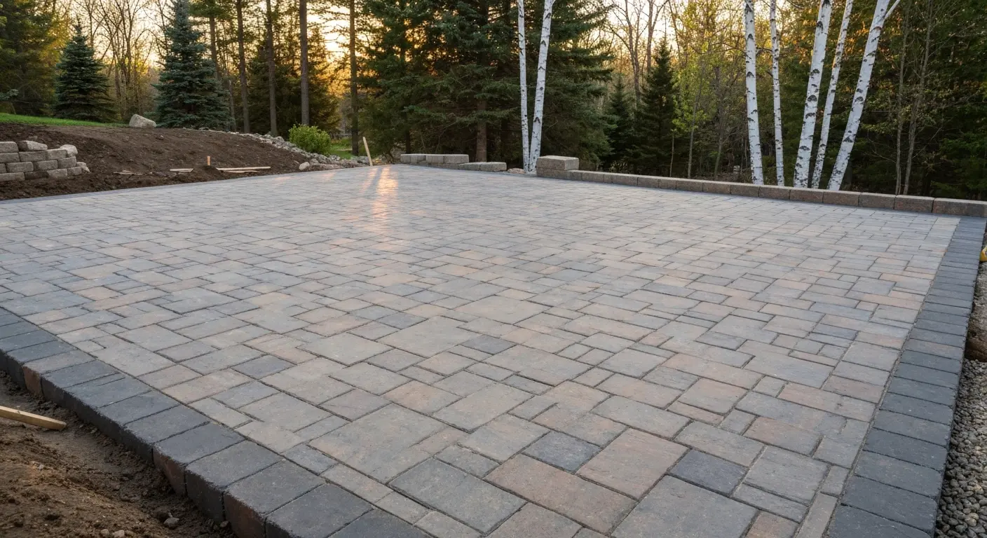 Paver patio installation
