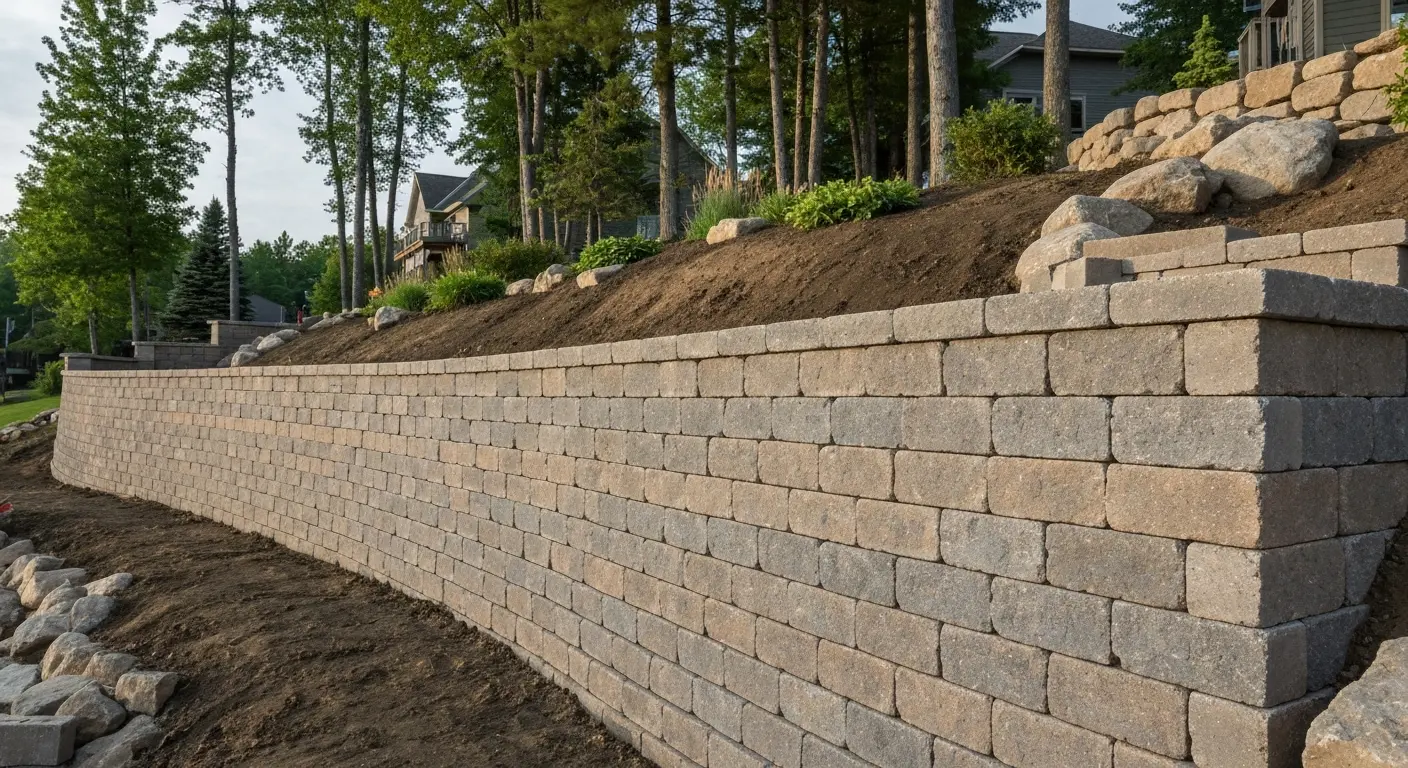 Retaining wall construction