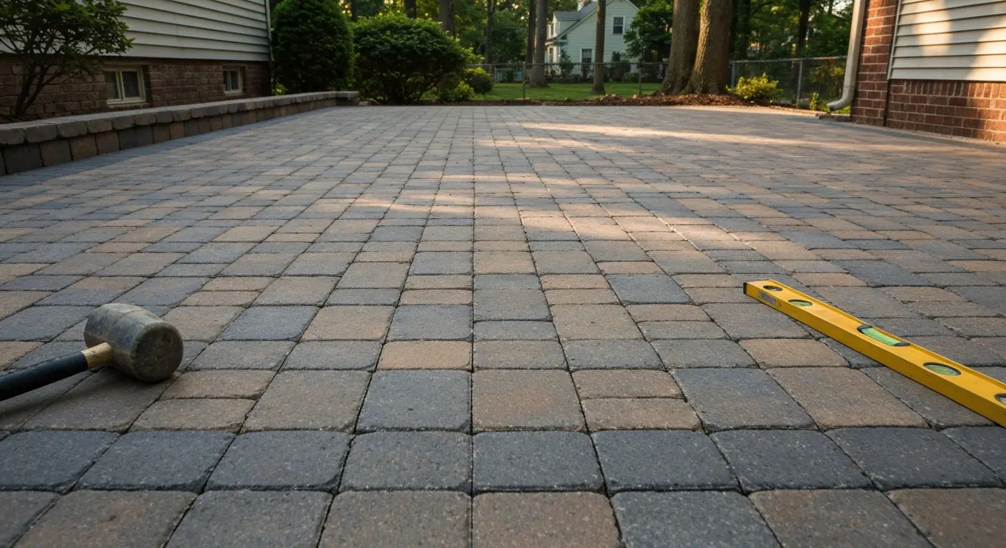 Paver patio installation