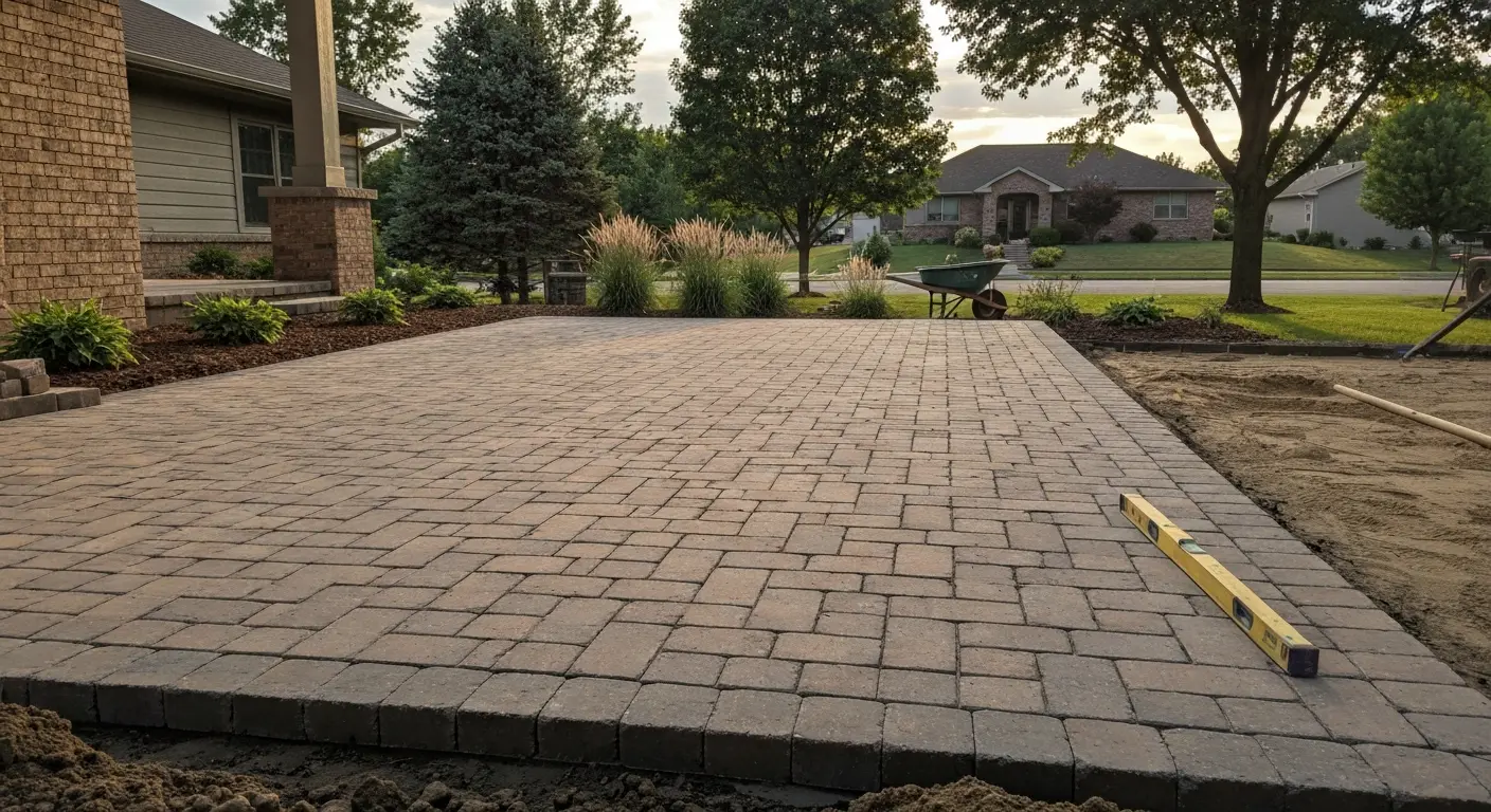 Paver patio installation