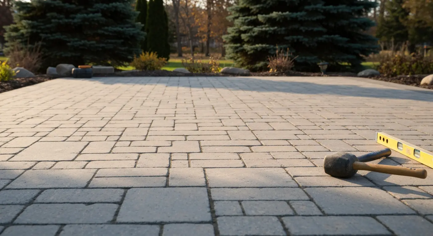 Paver patio installation