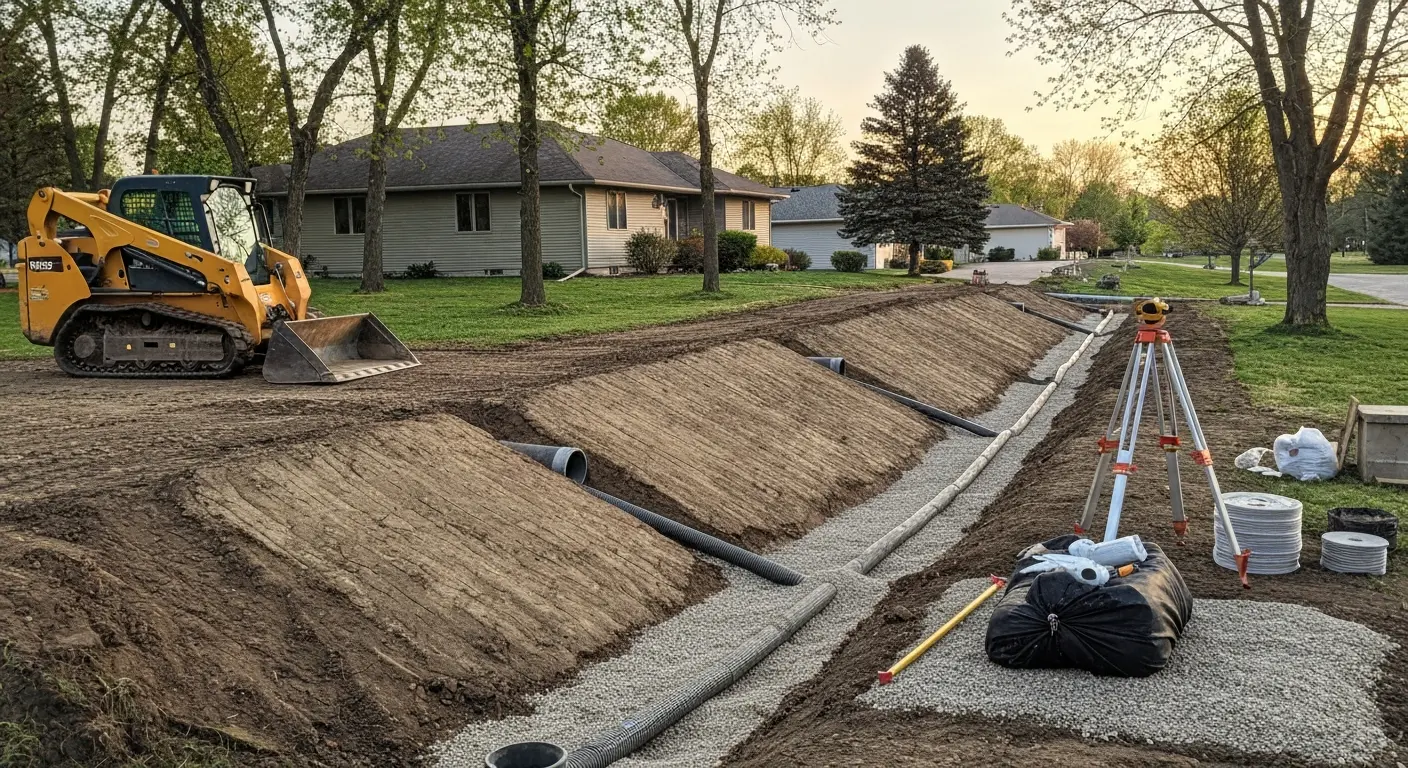 Site grading and drainage work