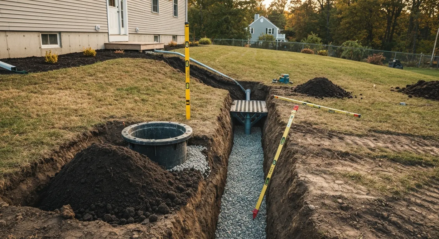 Site grading and drainage work