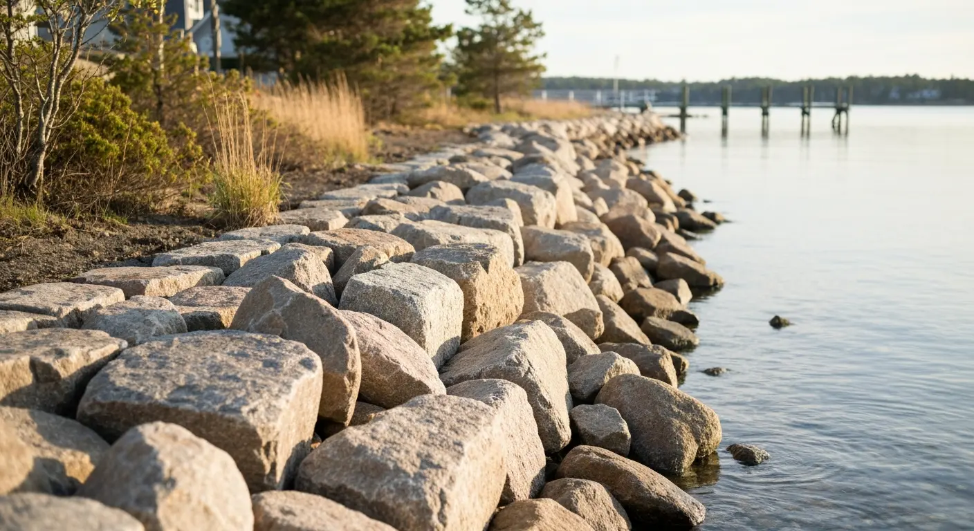 Riprap shoreline protection