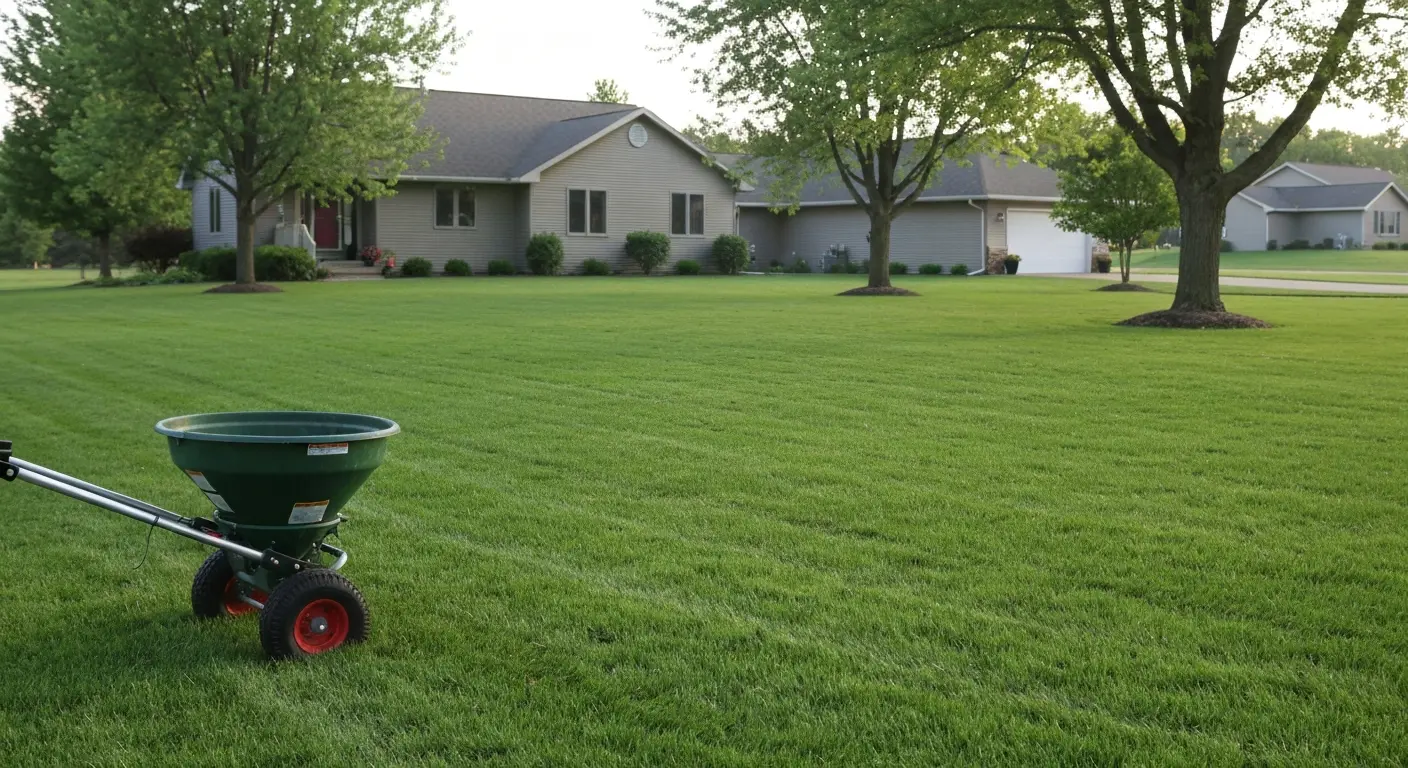 Lawn overseeding for thick grass