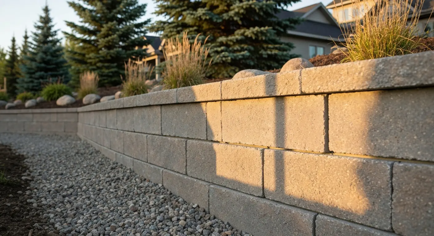 Retaining wall installation