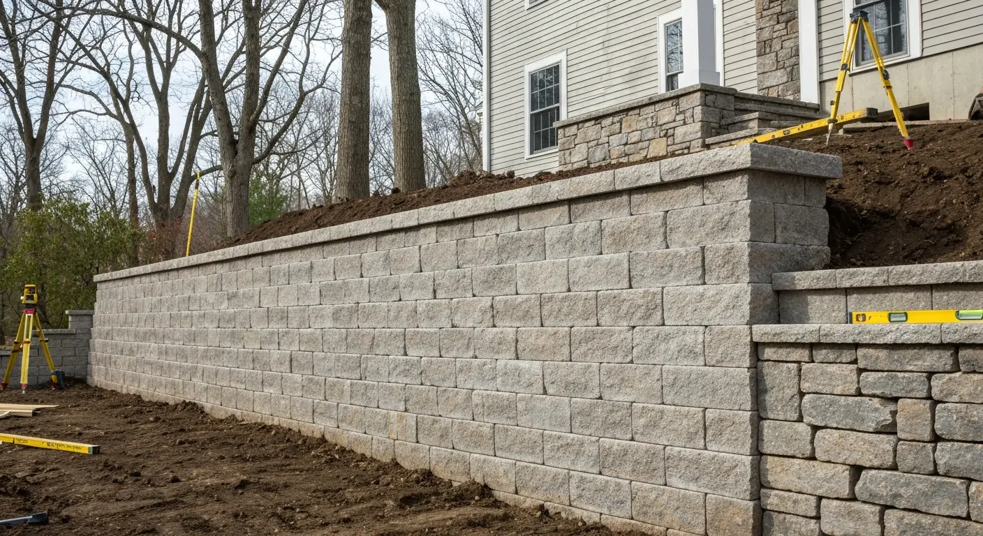 Retaining wall construction