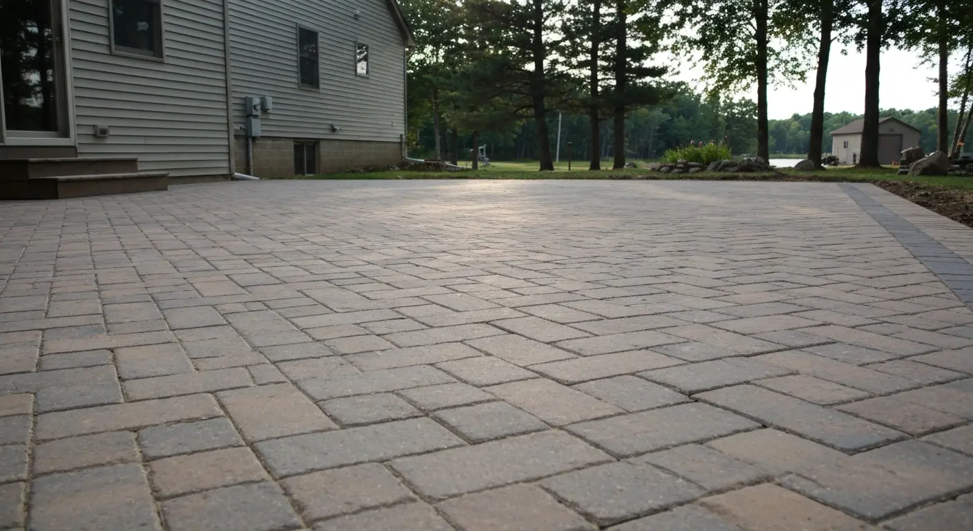 Paver patio installation
