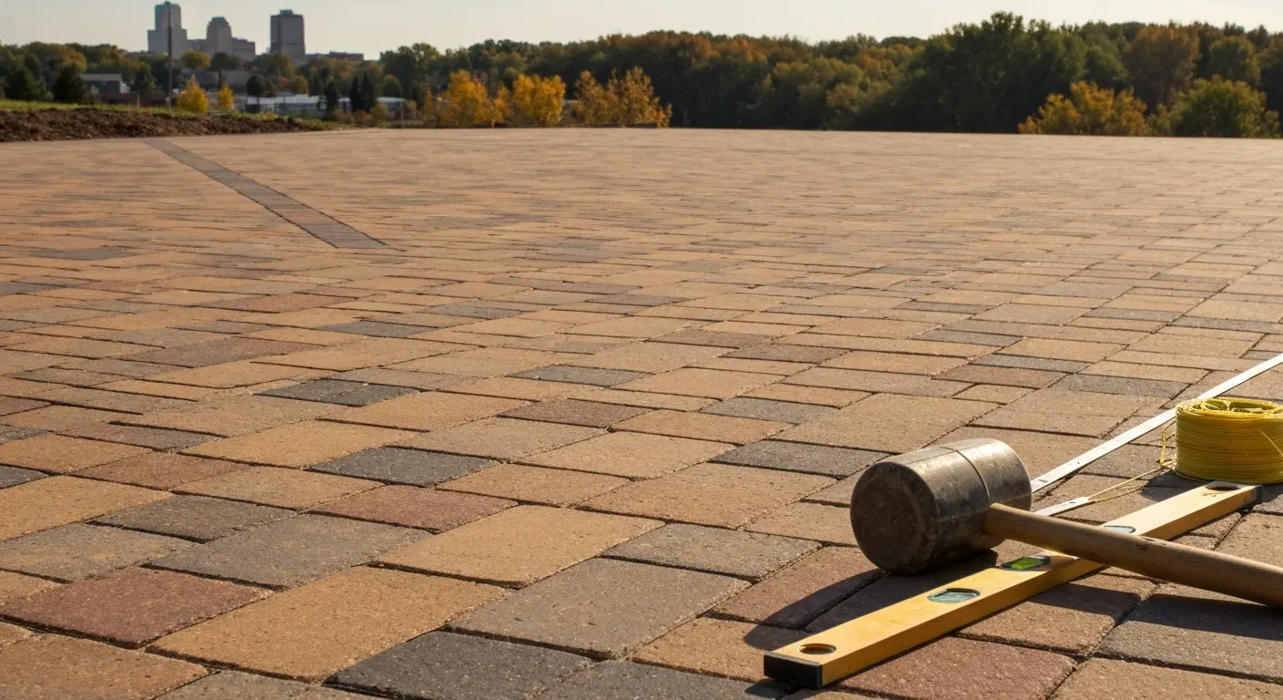 Paver patio installation