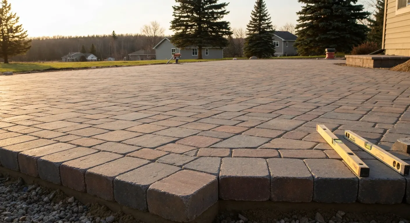 Paver patio installation