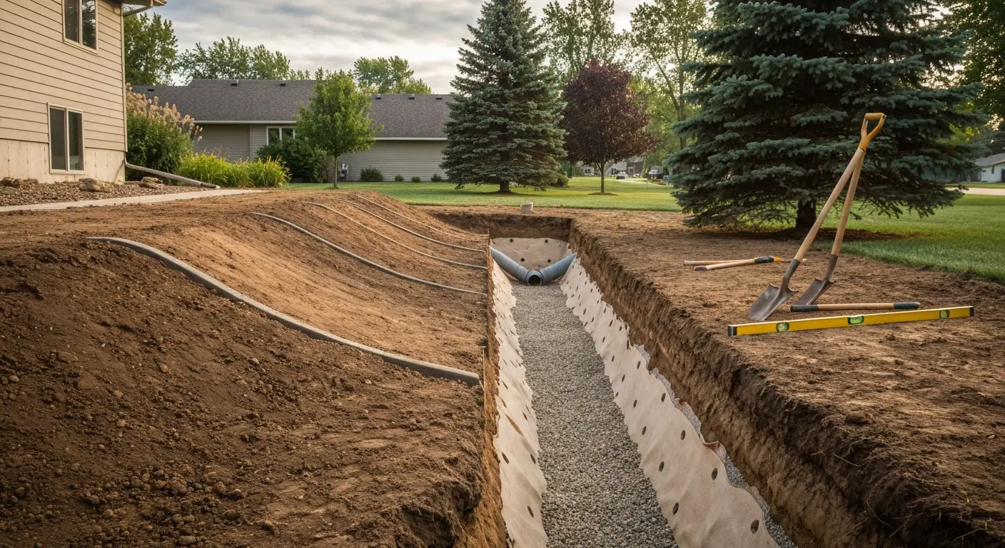 Site grading and drainage work