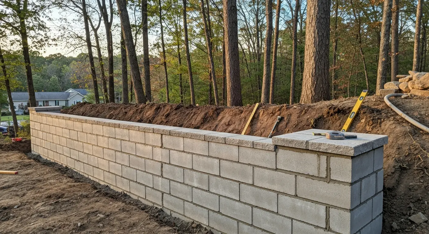 Retaining wall construction