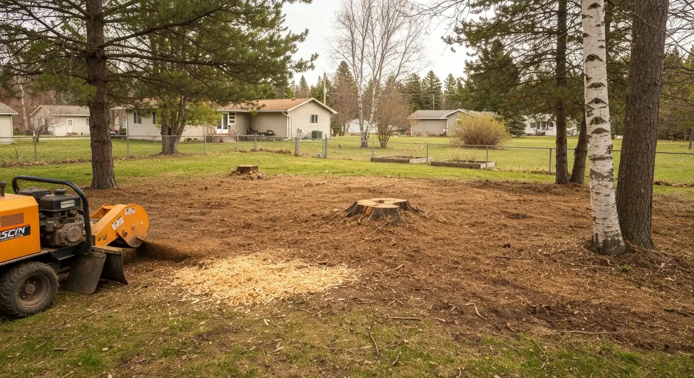 Residential stump grinding in Brainerd