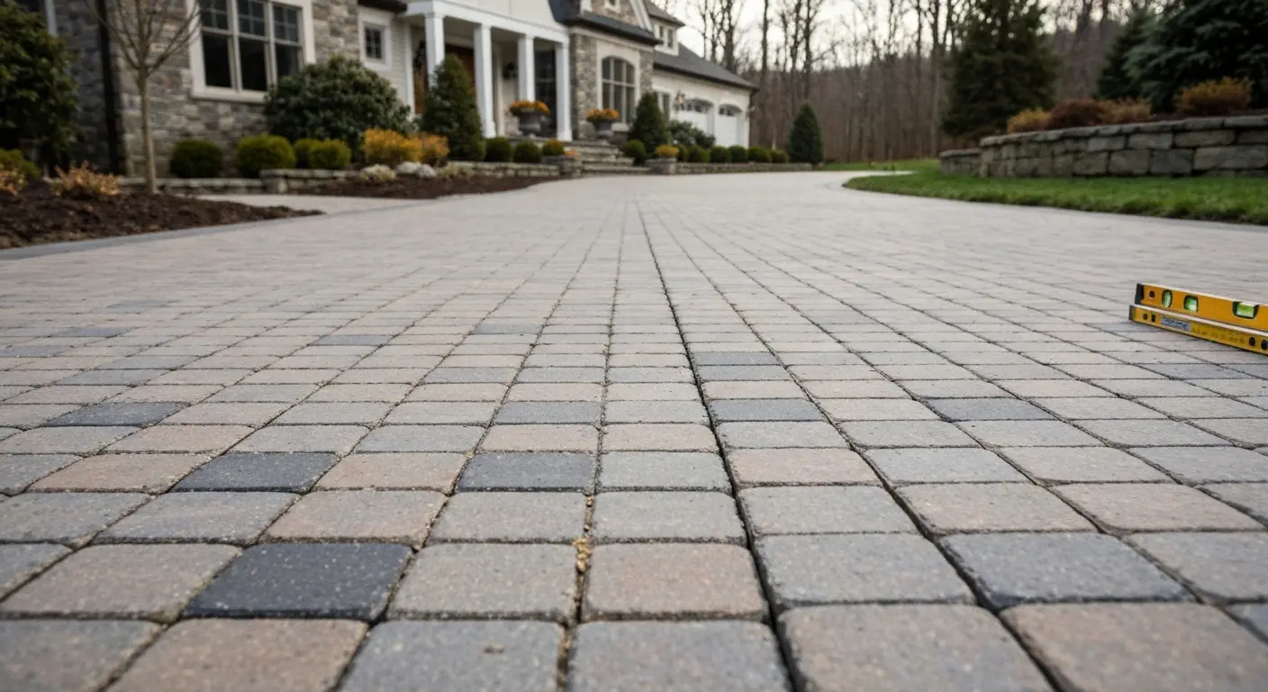 Paver driveway in Garrison