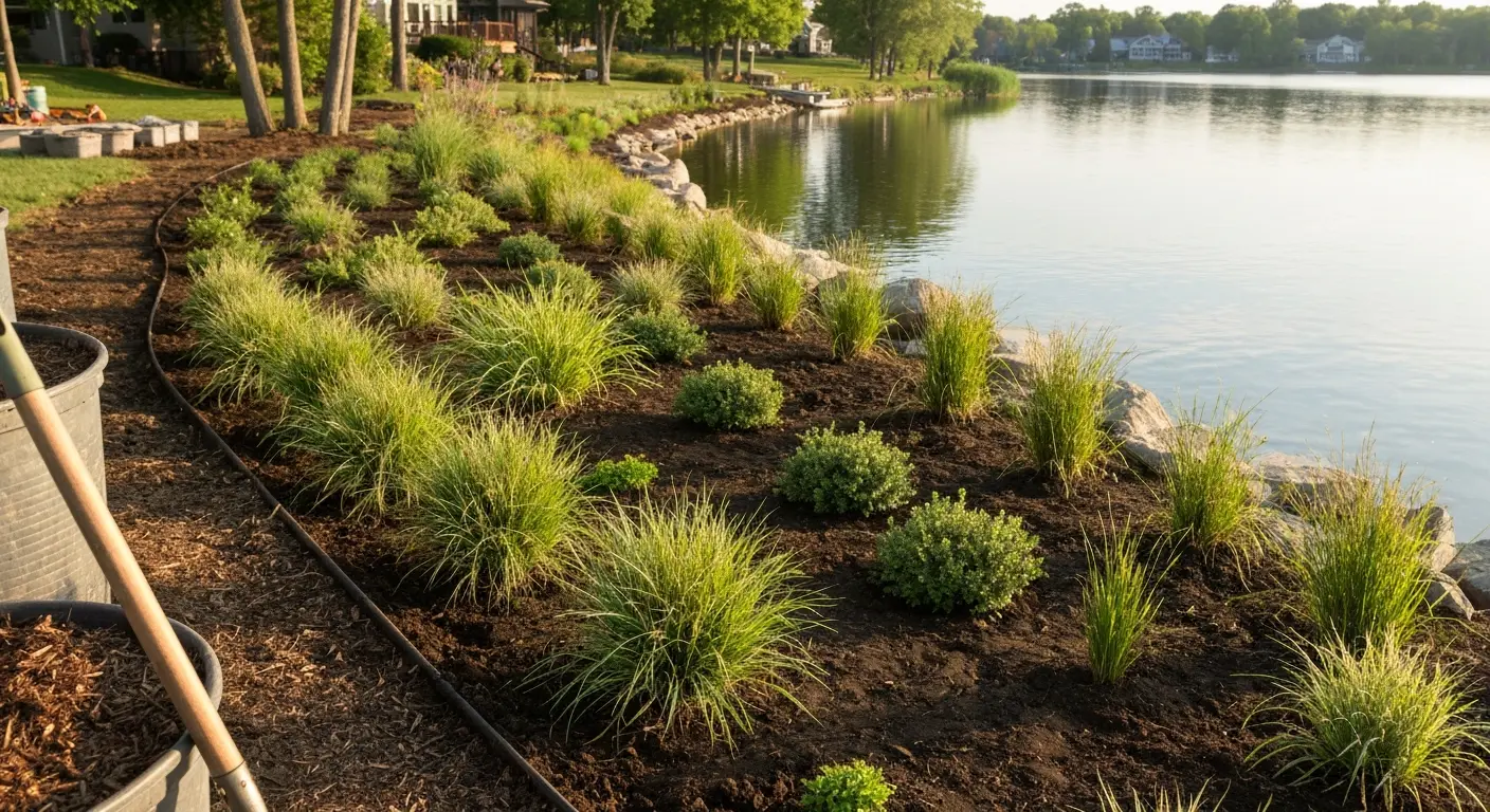 Native shoreline planting