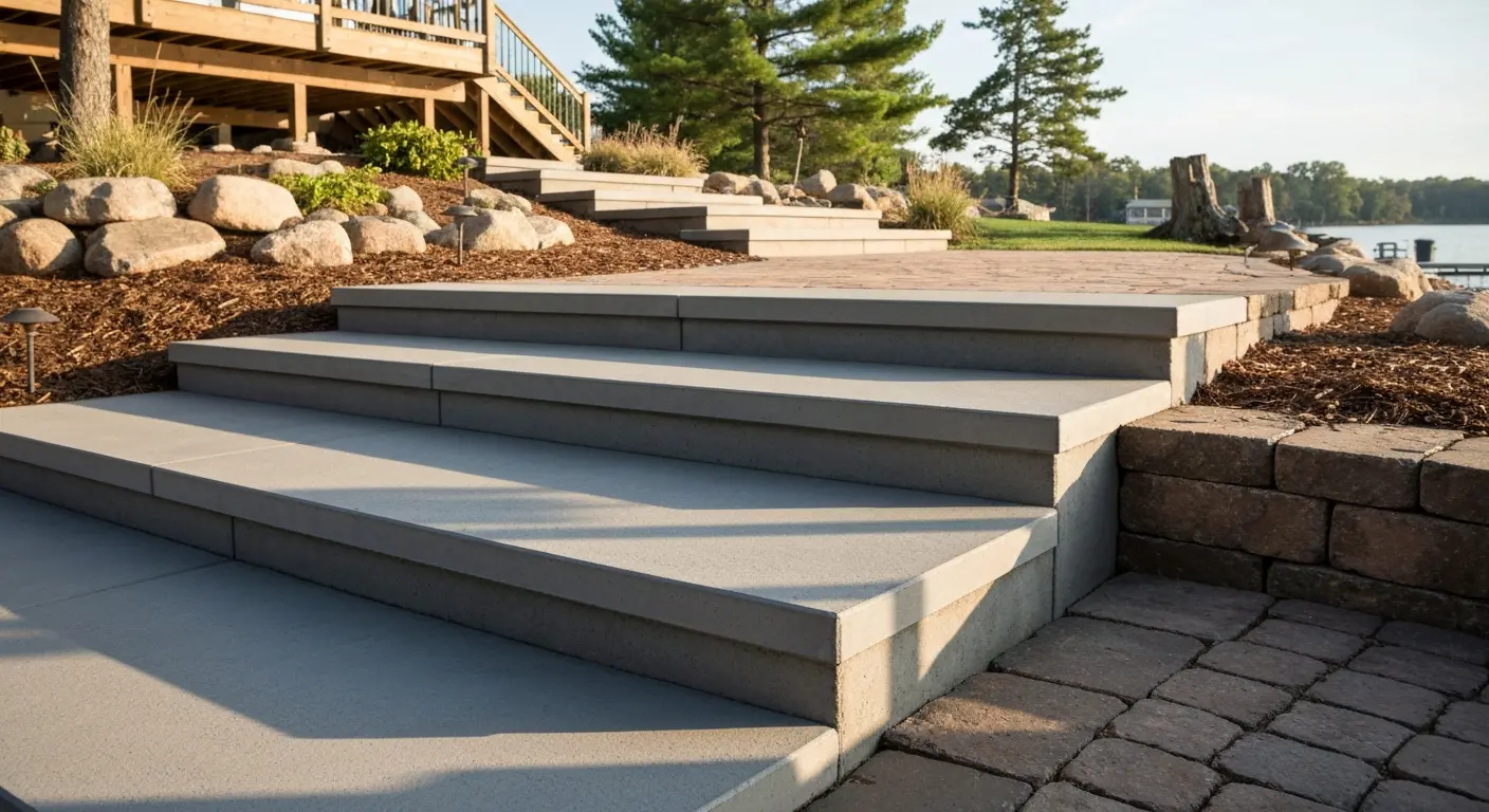 Precast steps in Garrison