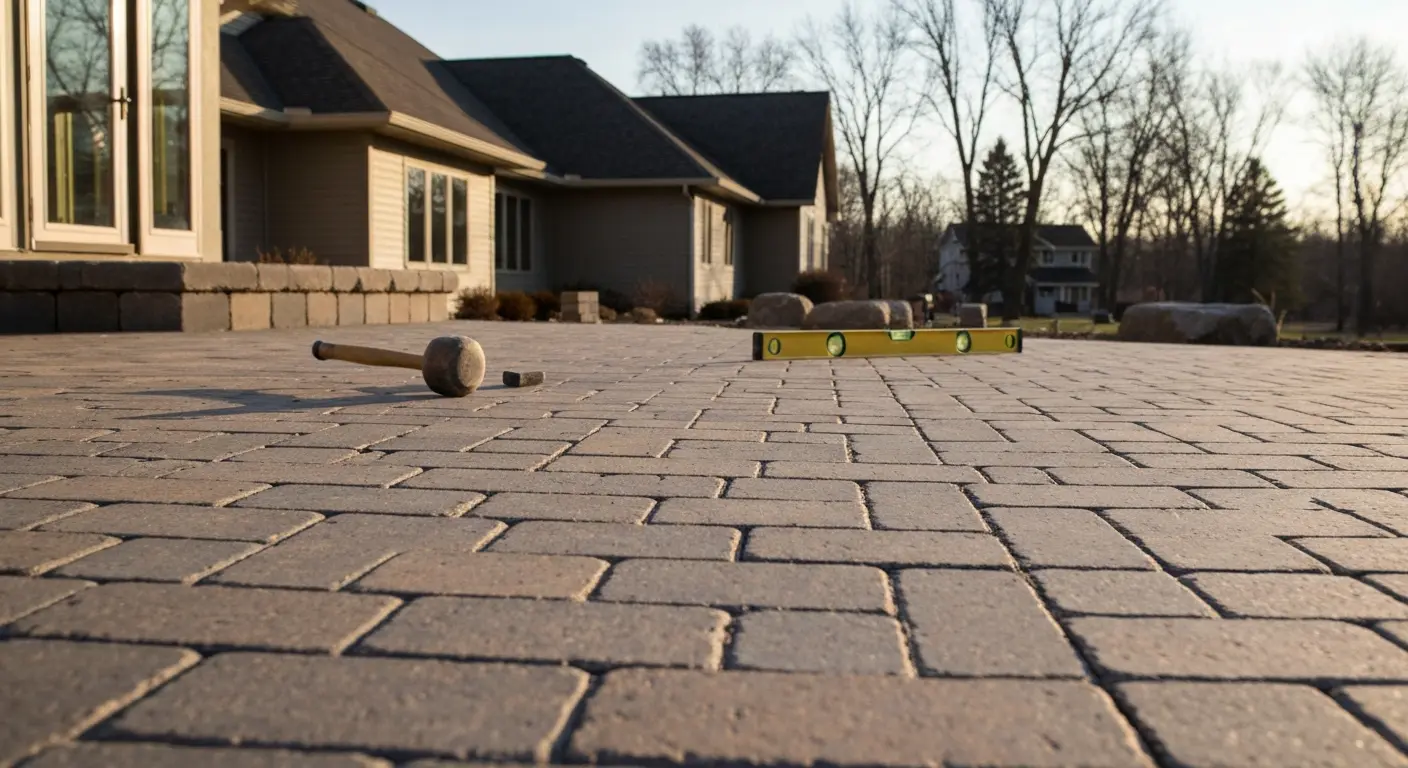 Paver patio installation