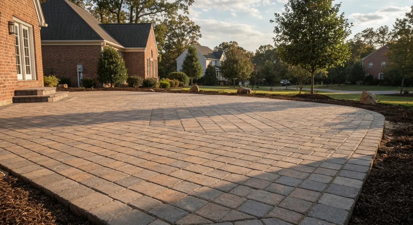 Paver patio installation