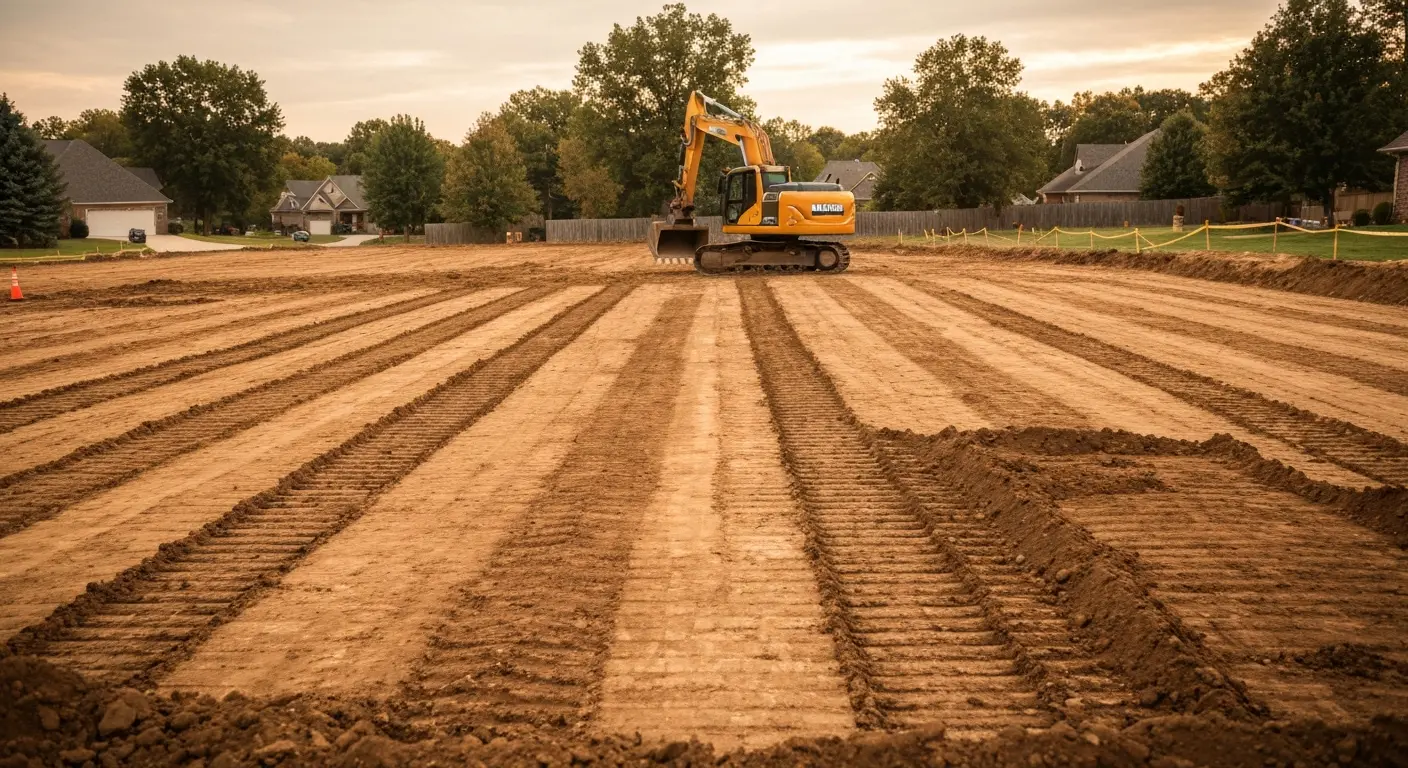 Land excavation and site development