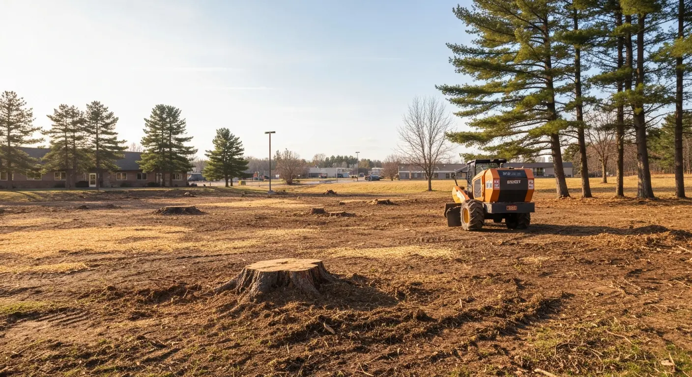 Commercial stump grinding in Brainerd