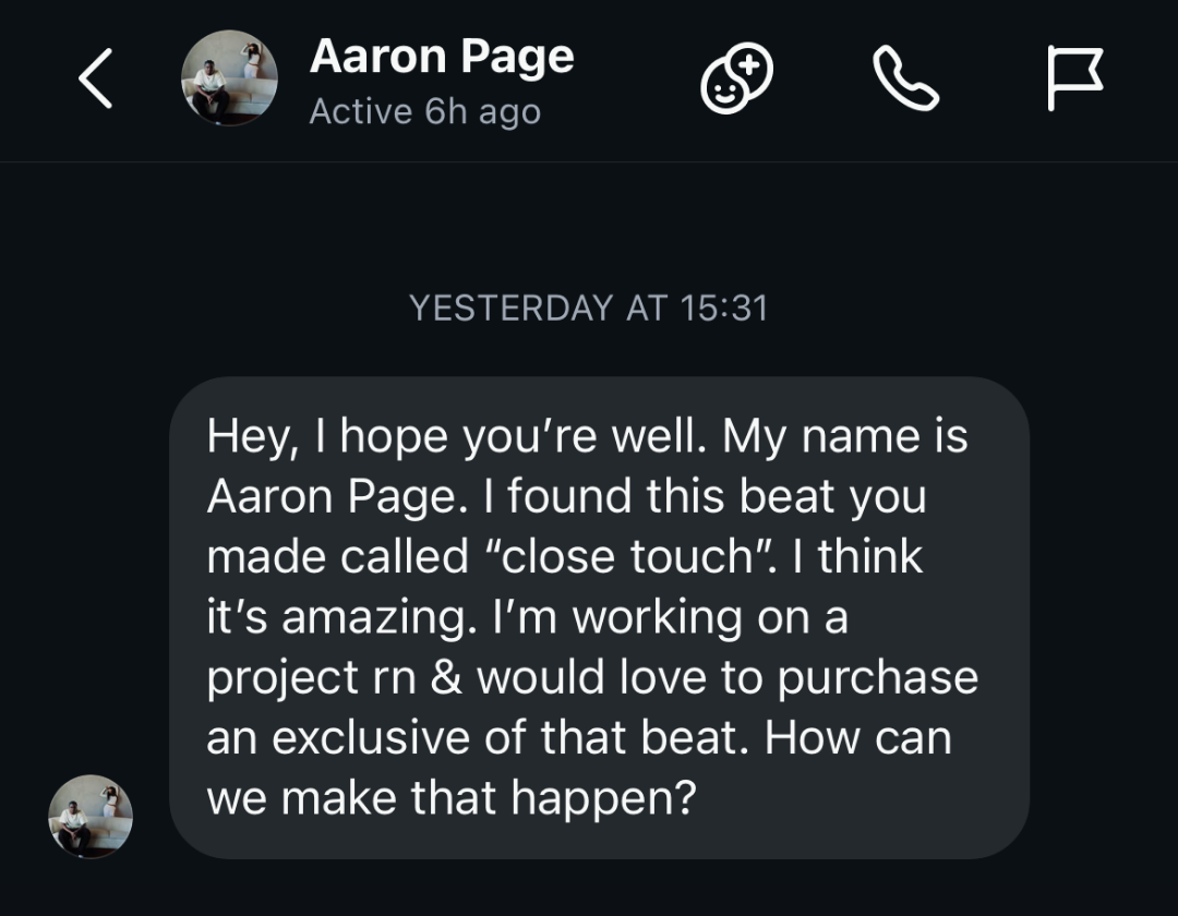 Aaron Page social proof screenshot