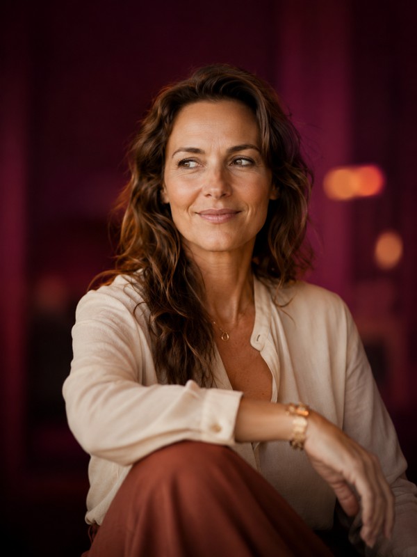 Selbständige Frau, ruhig und souverän