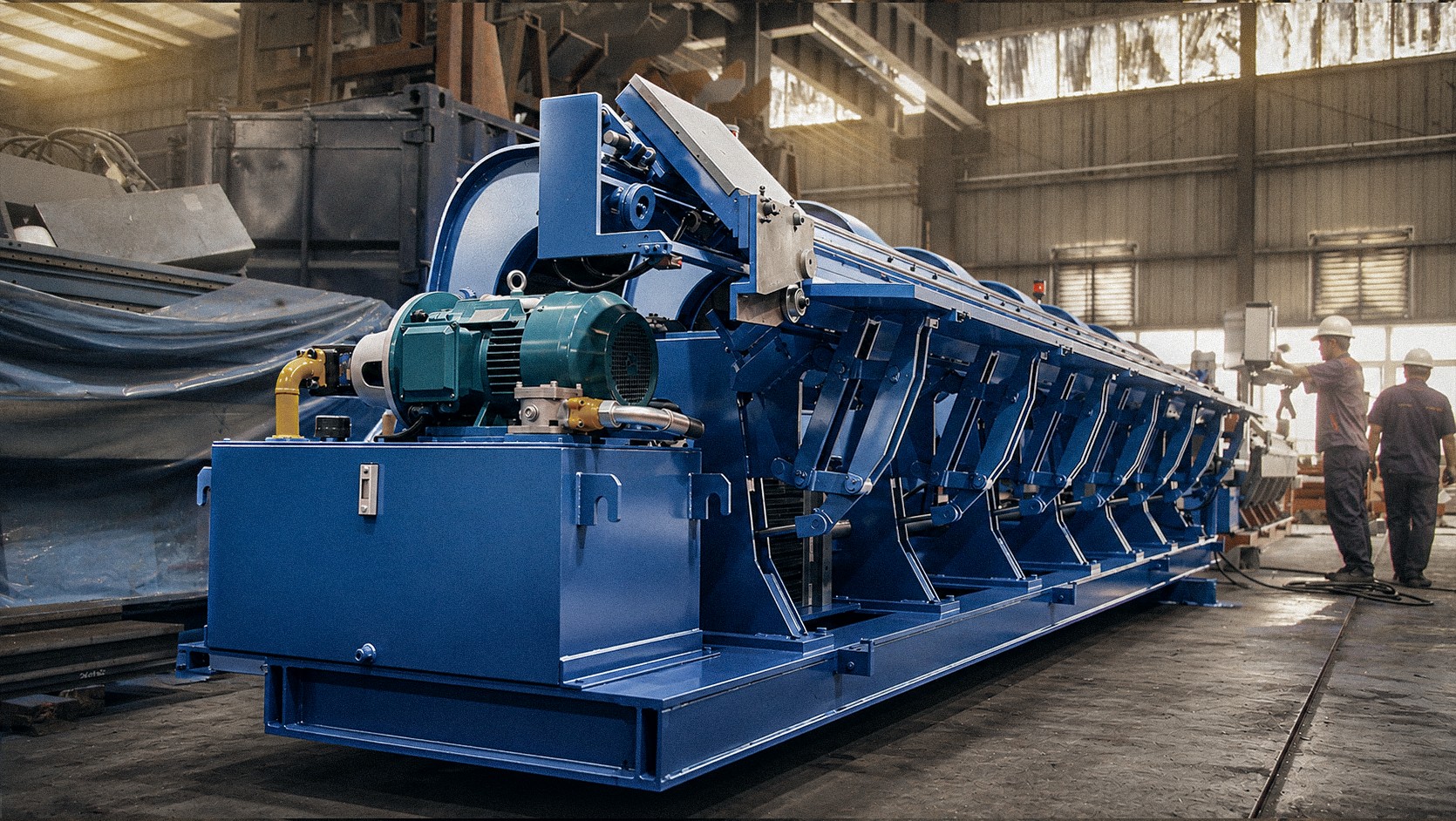ACERO hydraulic folding machine on the shop floor