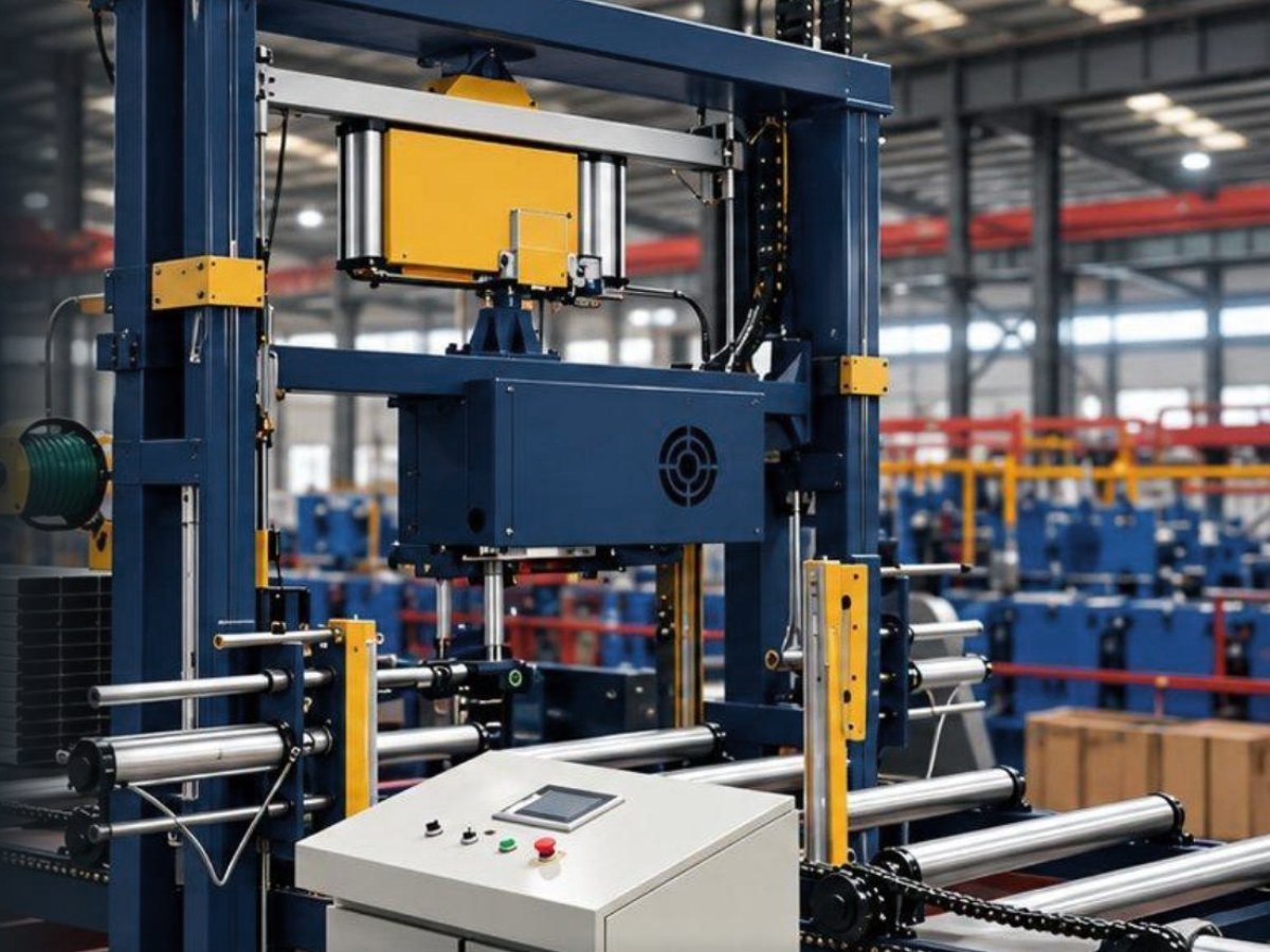 Powered runout tables and PET strapping machine